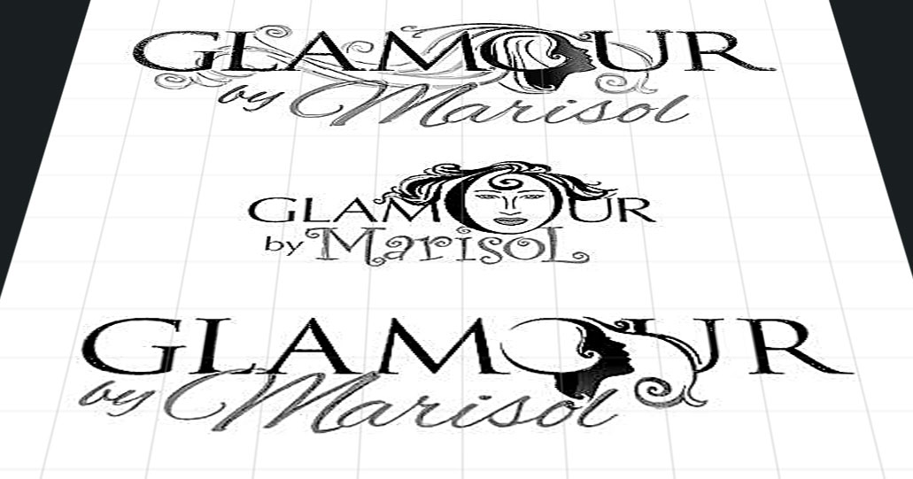 GLAMOUR by Marisol logo sketches